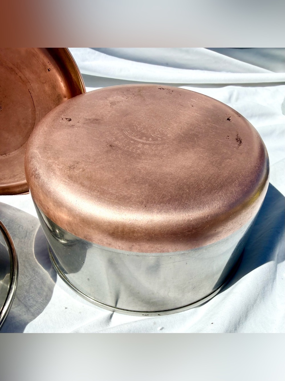 Revere Ware Stainless Copper Clad Pot and Pan Set - Picture 10 of 12